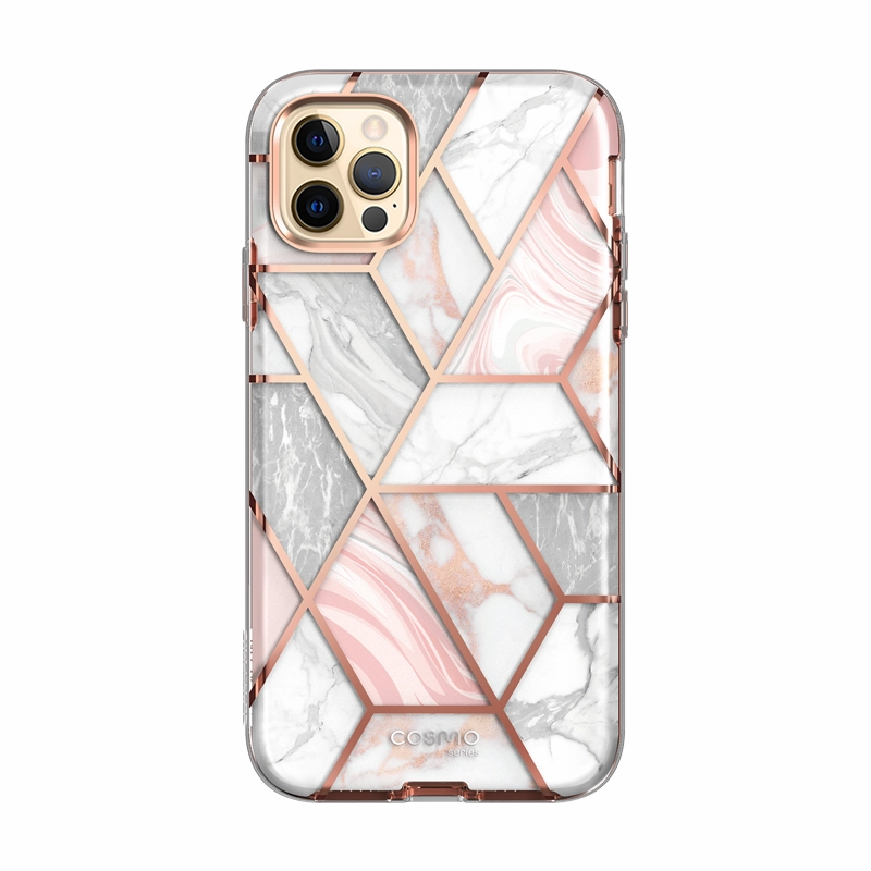 Iphone 14 Pro Cosmo Case - Marble Pink Edge to Edge Protection