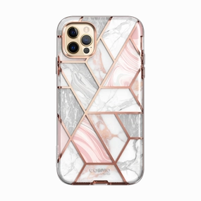 Iphone 14 Pro Cosmo Case - Marble Pink Edge to Edge Protection