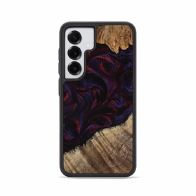 Edge Guard Drop Protection Galaxy S25 Wood Phone Case - Jarrod (Red, 771189)