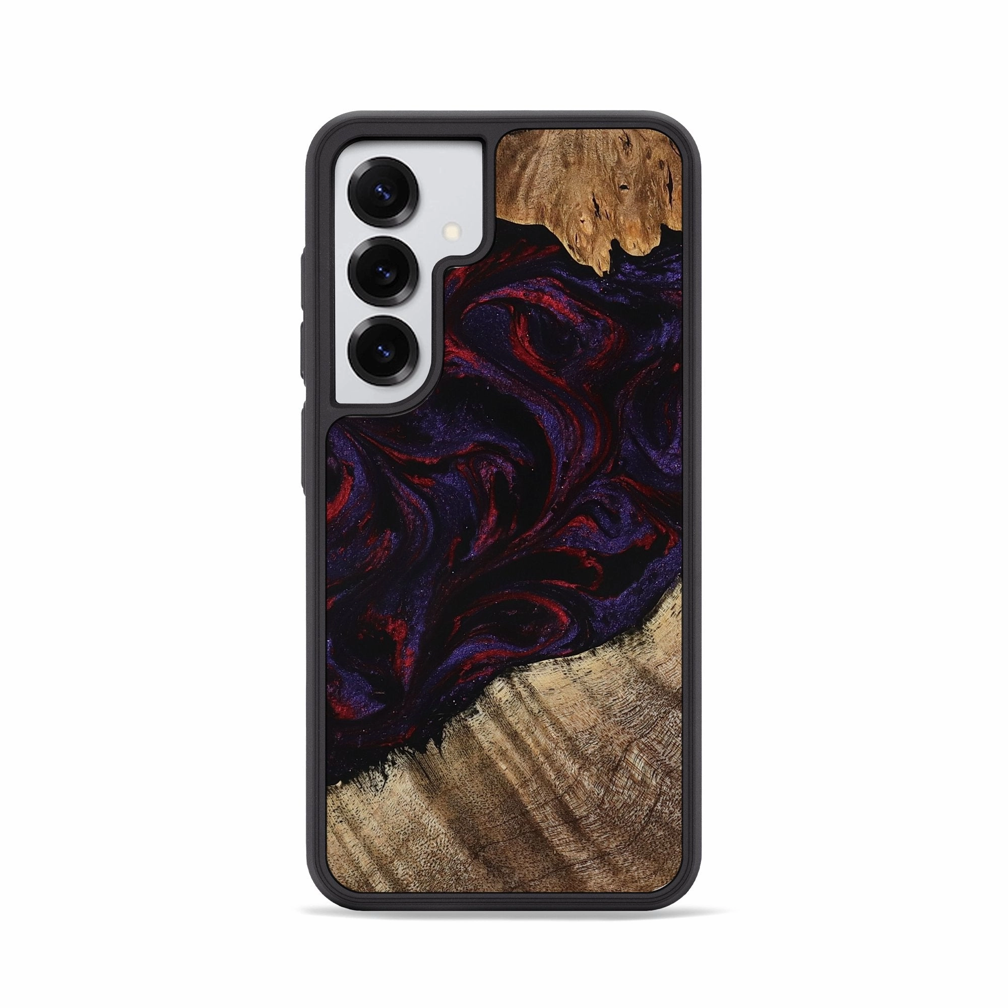 Edge Guard Drop Protection Galaxy S25 Wood Phone Case - Jarrod (Red, 771189)