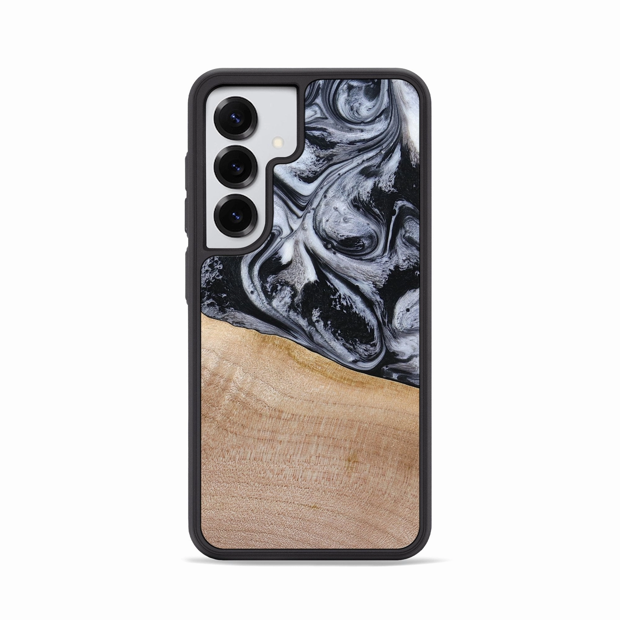 Galaxy S25 Wood Phone Case - Miah (Black & White, 780132) Edge to Edge Protection Anti Glare