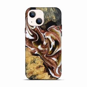 Iphone 13 Wood Live Edge Phone Case - Blanche (Black & White, 781027) Shatterproof Glass Anti Finger Grease Film