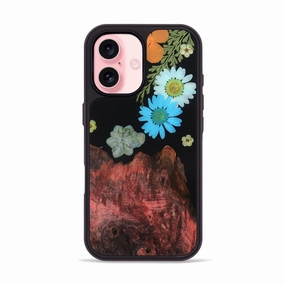 Anti Finger Oil Anti Static Iphone 16 Wood Phone Case - Shelia (Bloom, 781591)