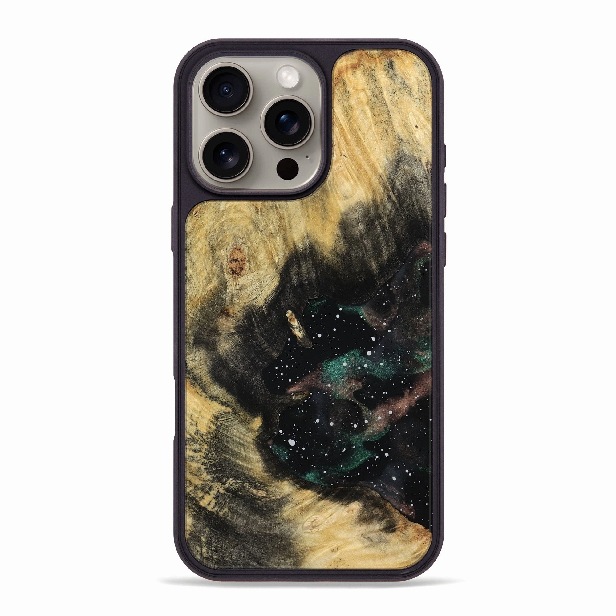 Screen Guard Anti Finger Oil Iphone 16 Pro Max Wood Phone Case - Gavyn (Cosmos, 781296)