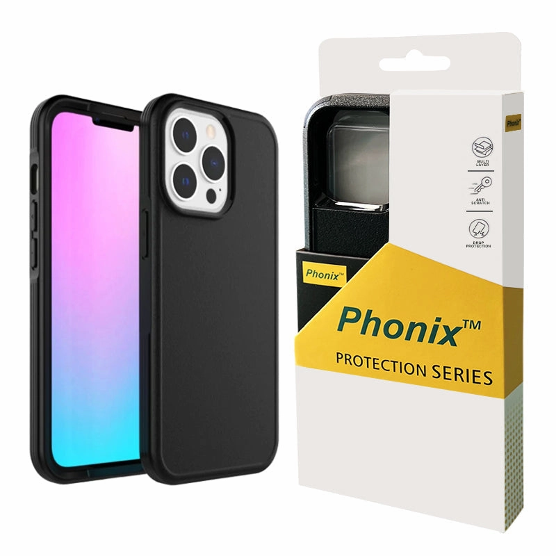 Phonix Case For Iphone 13 Phonix Rock Hard Case Black Scratch Resistant Coating
