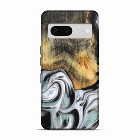Pixel 7 Wood Live Edge Phone Case - Eli (Black & White, 781237) Raised Edges