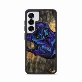 Galaxy S25 Wood Phone Case - Lakisha (Purple, 770445) Anti Finger Smudge Screen Guard