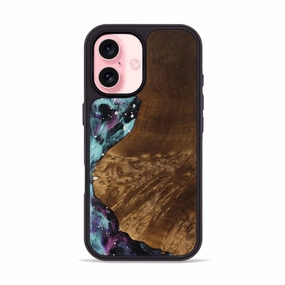 Iphone 16 Wood Phone Case - Erykah (Cosmos, 781206) Crystal Clear