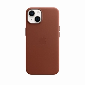 Tempered Screen Protector Leather Case - Umber - Iphone 15 Series