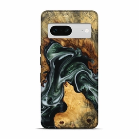 Shockproof Pixel 7 Wood Live Edge Phone Case - Hendrix (Green, 780478)