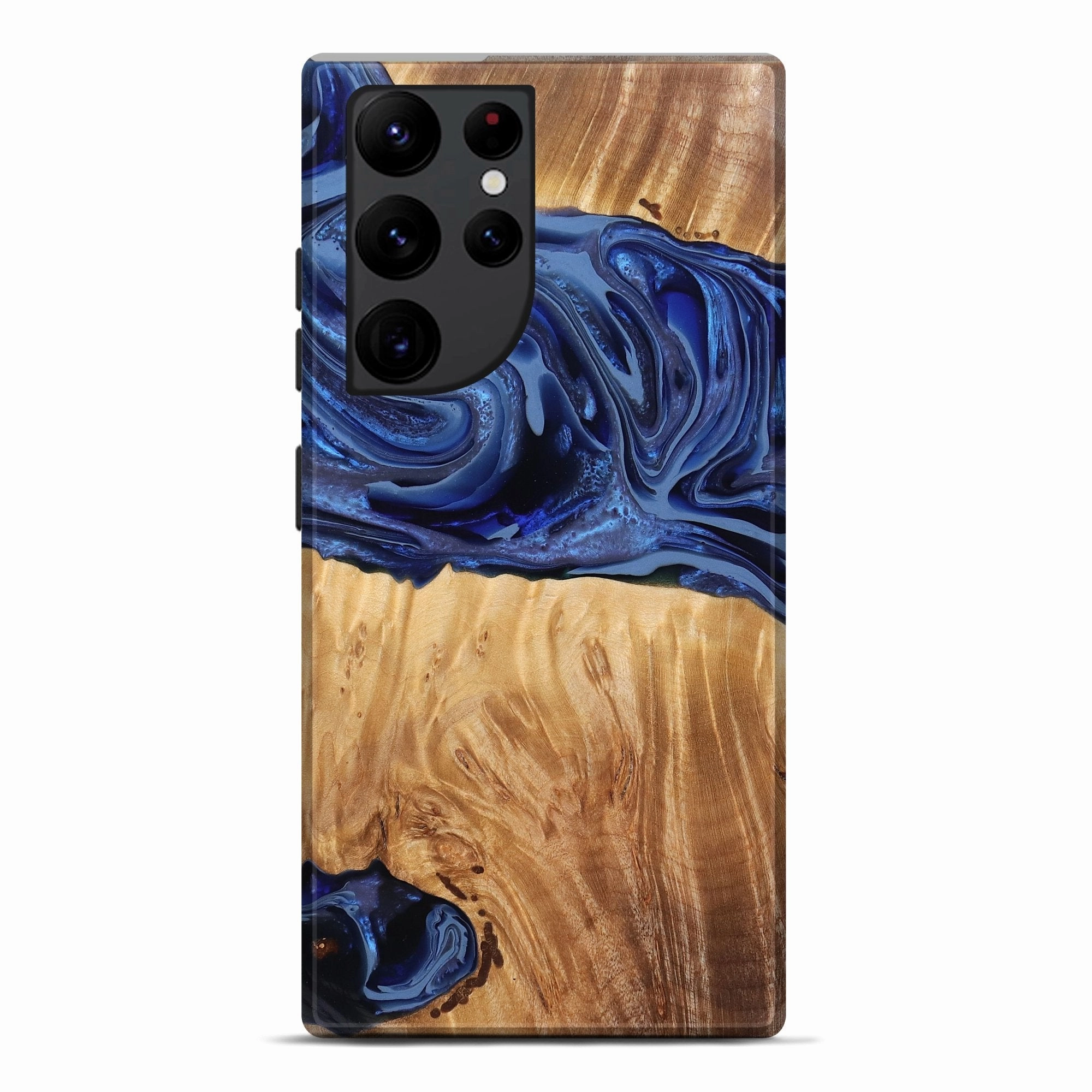 Anti Glare Film Screen Guard Galaxy S22 Ultra Wood Live Edge Phone Case - Eda (Blue, 777364)