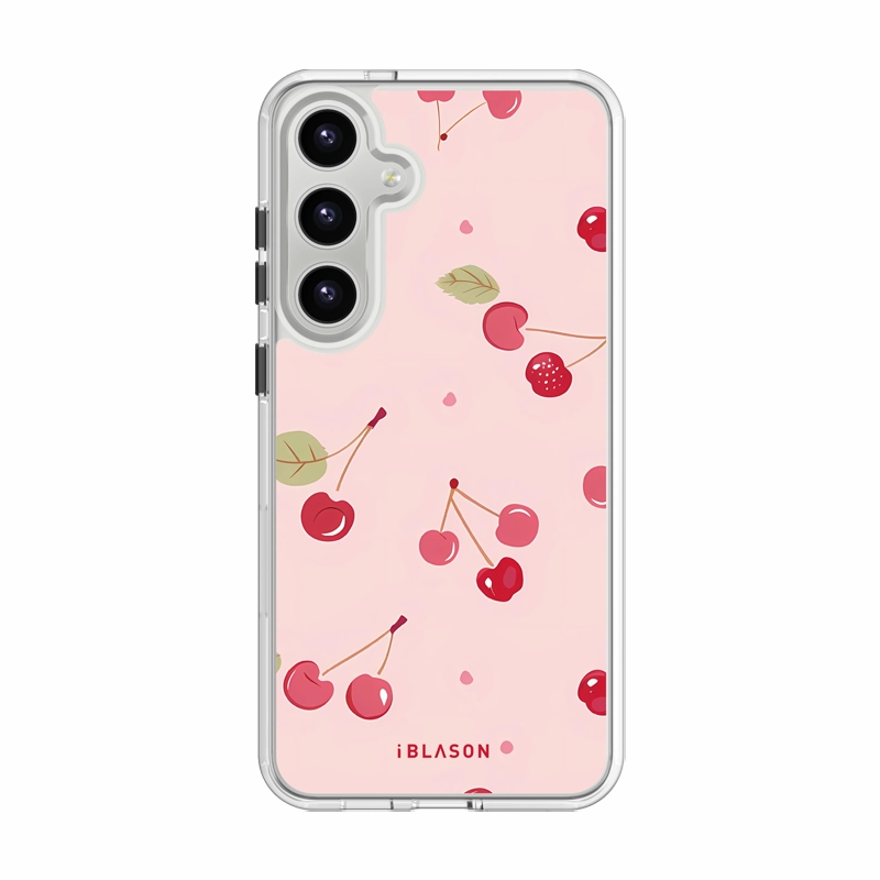 Anti Shock Screen Scratch Resistant Galaxy S24 Halo Magsafe Cute Phone Case - Cherry On Top