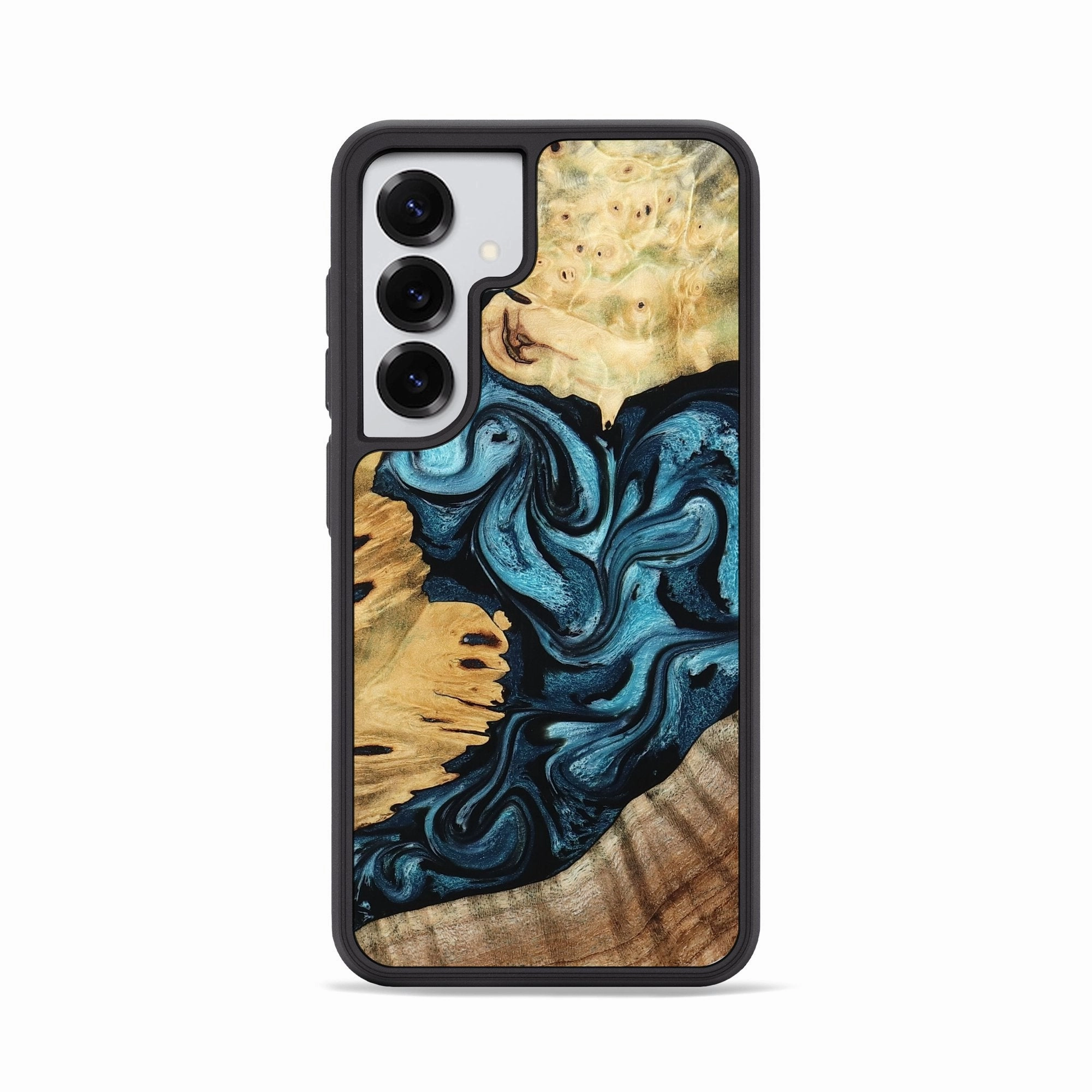 Screen Guard Case Friendly Galaxy S25 Wood Phone Case - Skyler (Blue, 781776)