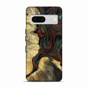 Anti Reflection Coating Pixel 7 Wood Live Edge Phone Case - Reuben (Green, 781028)