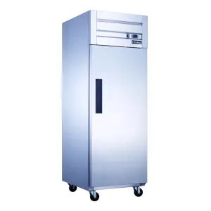 Dukers - D28AF, Commercial 27" 1 Solid Door Reach-In Freezer Stainless Steel 18.31 cu.ft.
