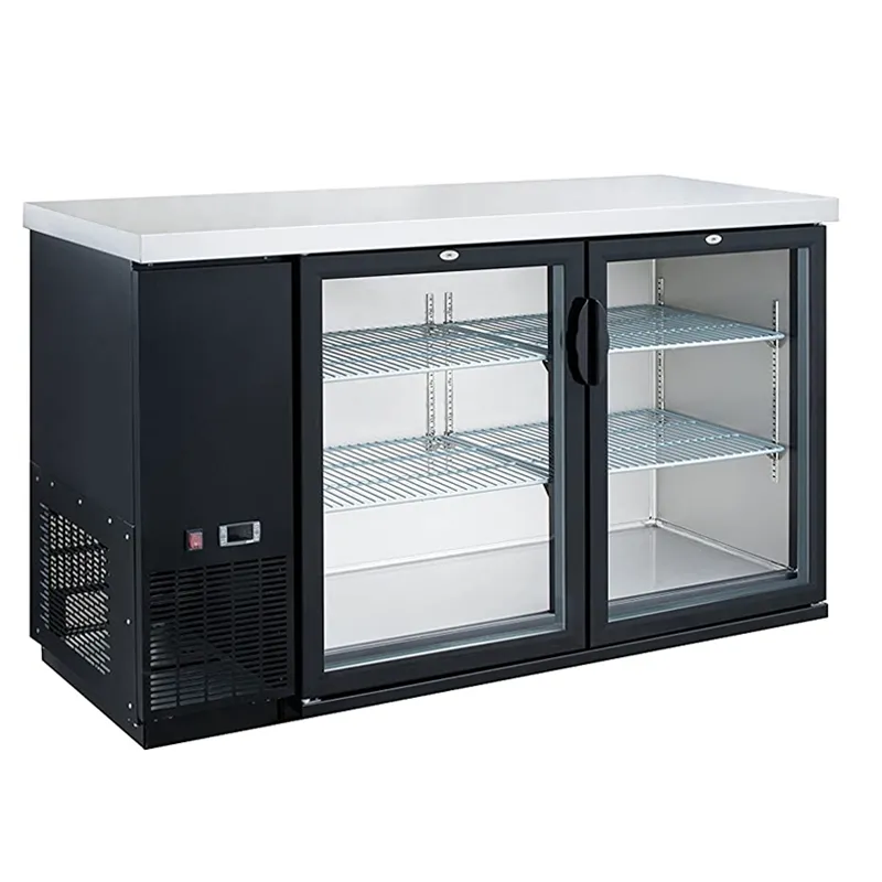 Dukers - DBB60-H2, Commercial 2 Swing Door Back Bar and Beer Beverage Cooler 15.24 cu.ft.