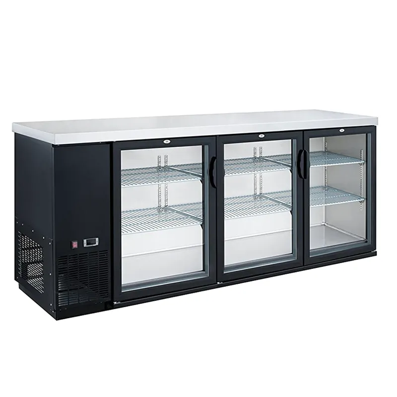 Dukers - DBB72-H3, Commercial 3 Swing Door Back Bar and Beverage Cooler