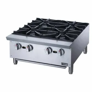 Dukers - DCHPA24, Commercial 24" Hot Plate with 4 Burners