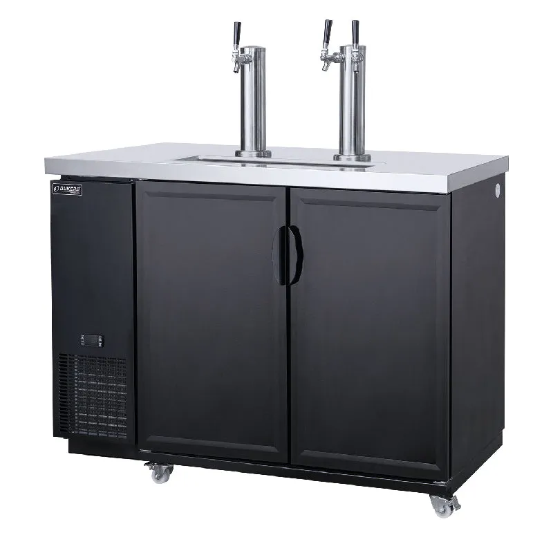 Dukers - DKB60-M2 Commercial Dual Tap Kegerator Beer Dispenser