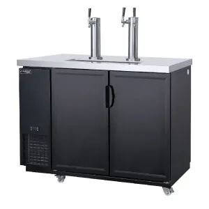 Dukers - DKB60-M2 Commercial Dual Tap Kegerator Beer Dispenser