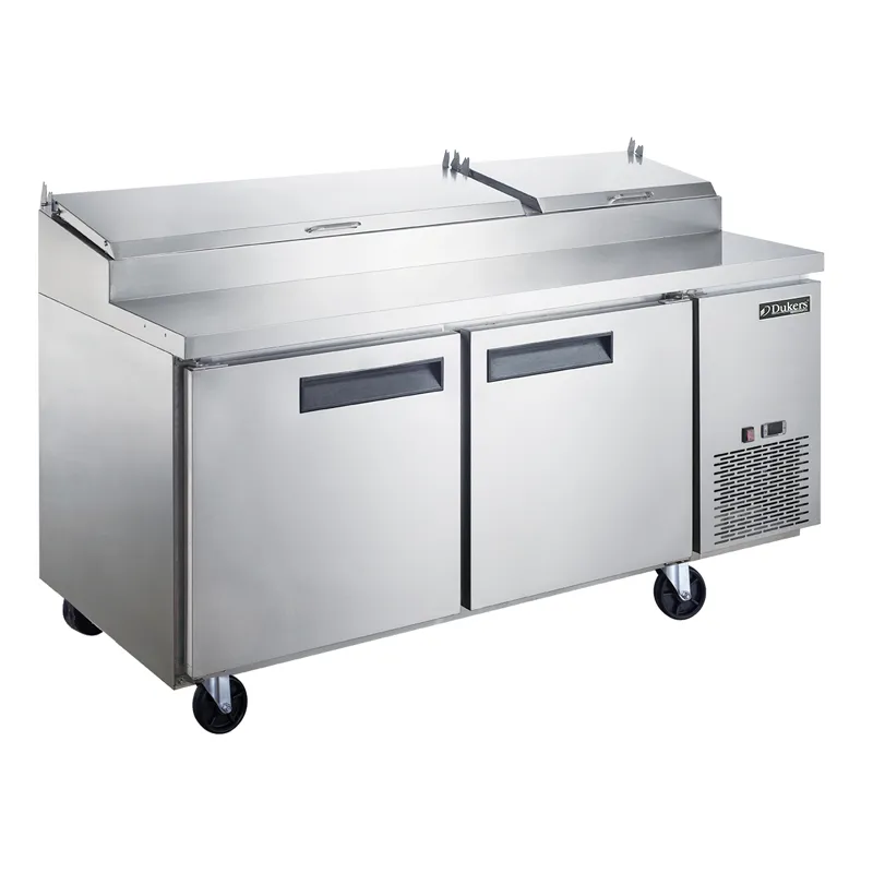 Dukers - DPP70, Commercial 70" 9 Pan Pizza Prep Table Refrigerator