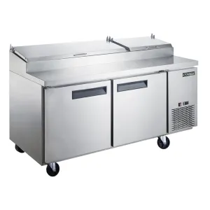 Dukers - DPP70, Commercial 70" 9 Pan Pizza Prep Table Refrigerator