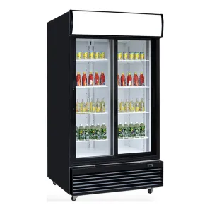 Dukers - DSM-32SR, Commercial 40" 2 Glass Door Merchandiser Refrigerator 33.4cu.ft NSF