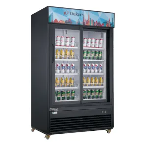 Dukers - DSM-40SR, Commercial 47" 2 Glass Door Merchandiser Refrigerator 39cu.ft NSF