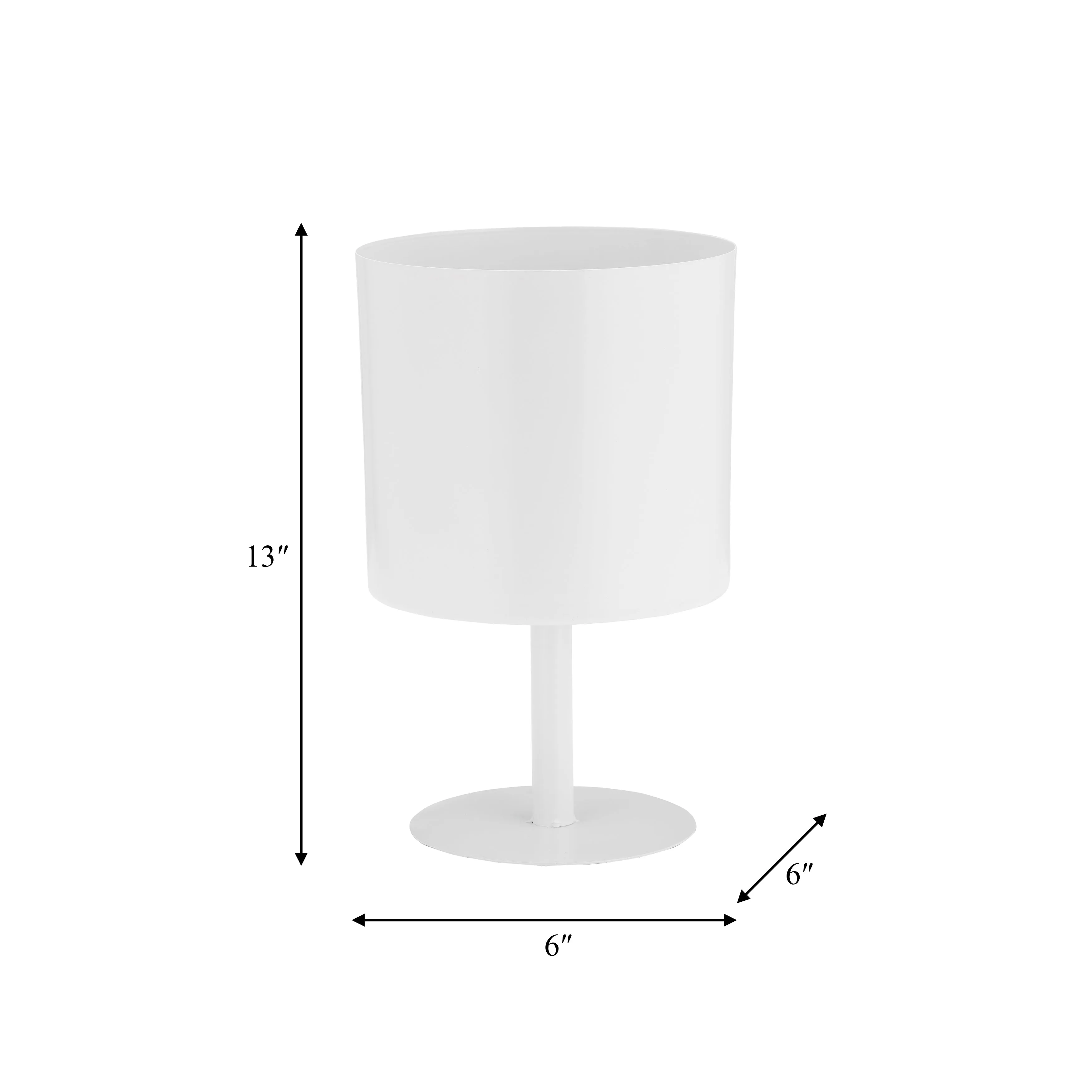 Ec Metal,6",flat Round Base Planter,white