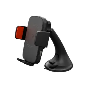Auto Stop Charging 3Sixt Premium Motorised Wireless 2-In-1 Charging Car Phone Mount