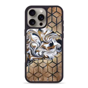 Iphone 16 Pro Max Wood Phone Case - Corine (Pattern, 781708) Bubble Resistant Film