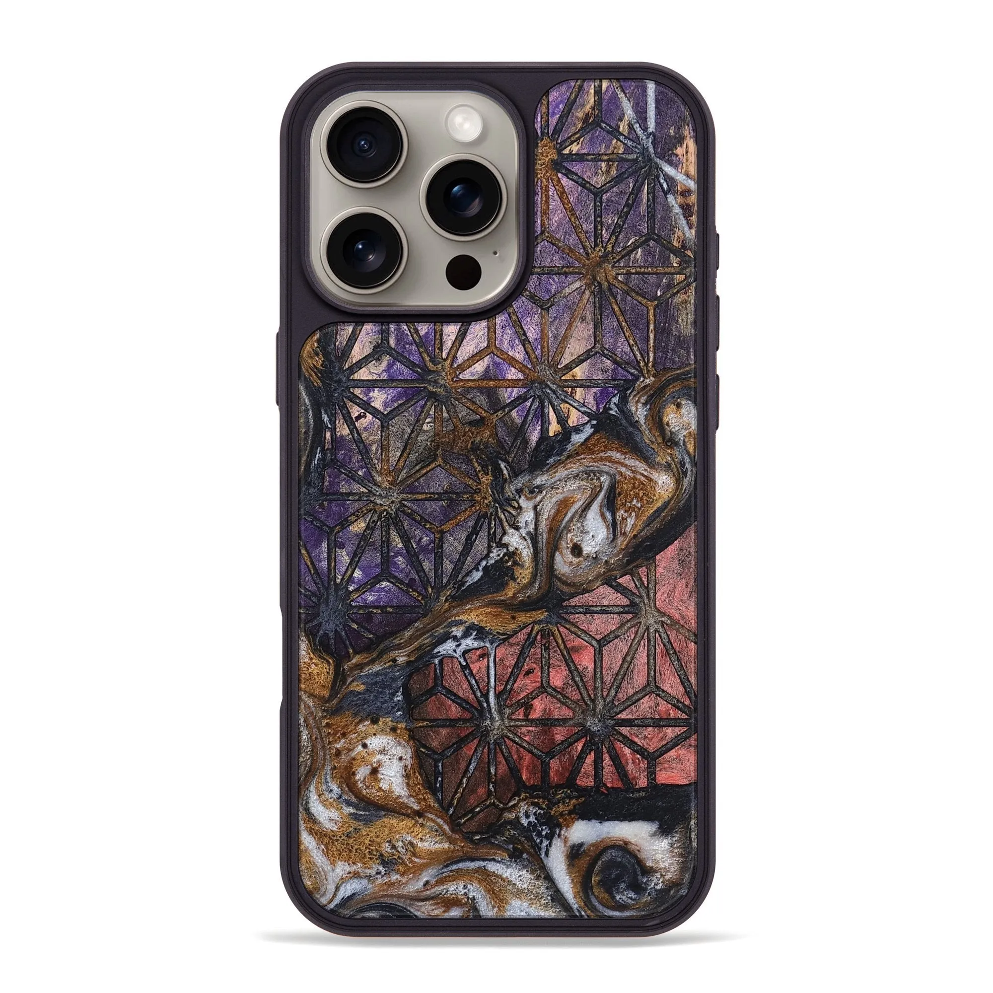 Iphone 16 Pro Max Wood Phone Case - Marta (Pattern, 781722) Anti Static