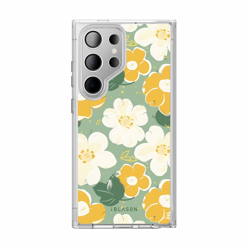 Privacy Screen Galaxy S23 Ultra Halo Magsafe Cute Phone Case - Spring Blooms