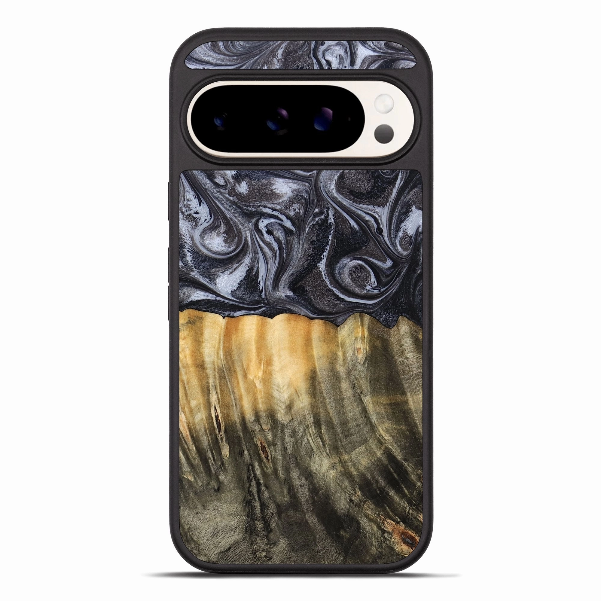 Ultra Clear Reinforced Corners Pixel 10 Pro Xl Wood Phone Case - Melody (Black & White, 771586)