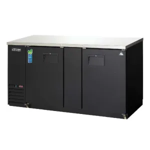 Everest - EBB69-24, Commercial 68" Back Bar Beverage Cooler 24" Deep Solid Door 20 cu.ft.
