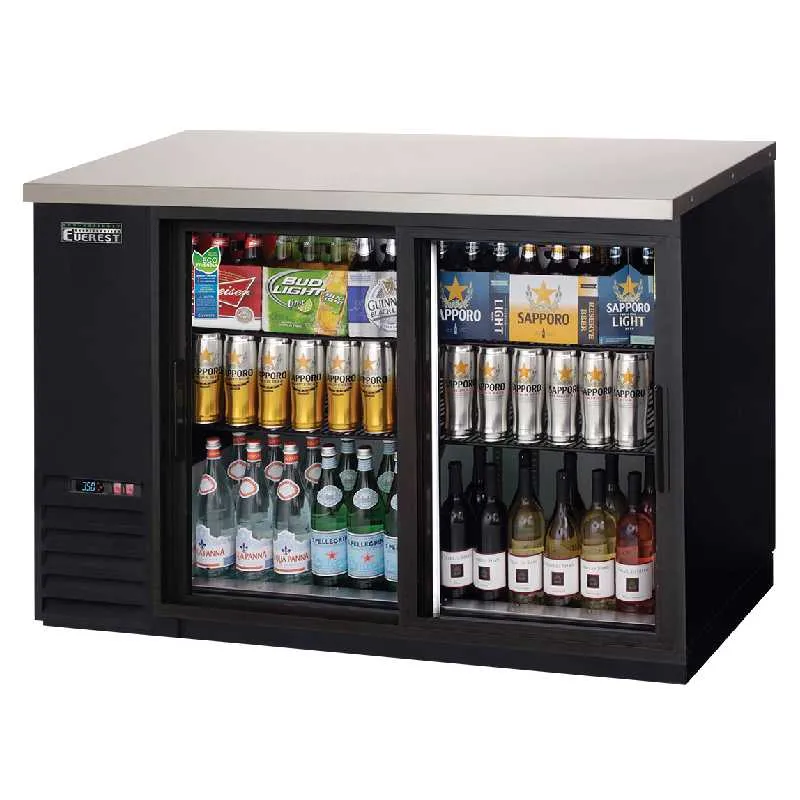 Everest - EBB69G-SD, Commercial 68" Back Bar Cooler