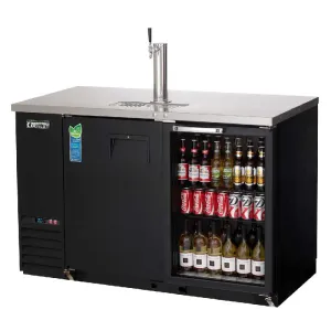 Everest - EBDS2-BBG-24, Commercial 49" Back Bar Direct Draw Keg Refrigerator Cooler Beer Dispenser