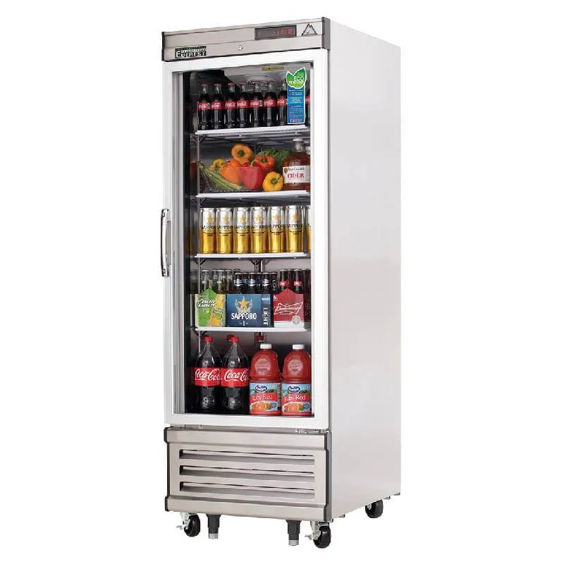 Everest - EBGR1, Commercial 27" 1 Glass Door Reach-In Refrigerator 23 cu. ft.