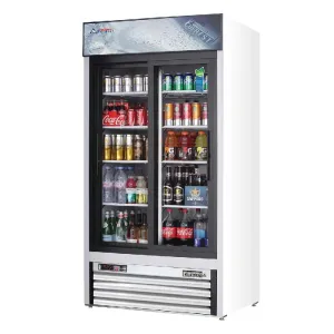 Everest - EMGR33. Commercial 39" 2 Sliding Glass Door Merchandiser Refrigerator 33 cu.ft.