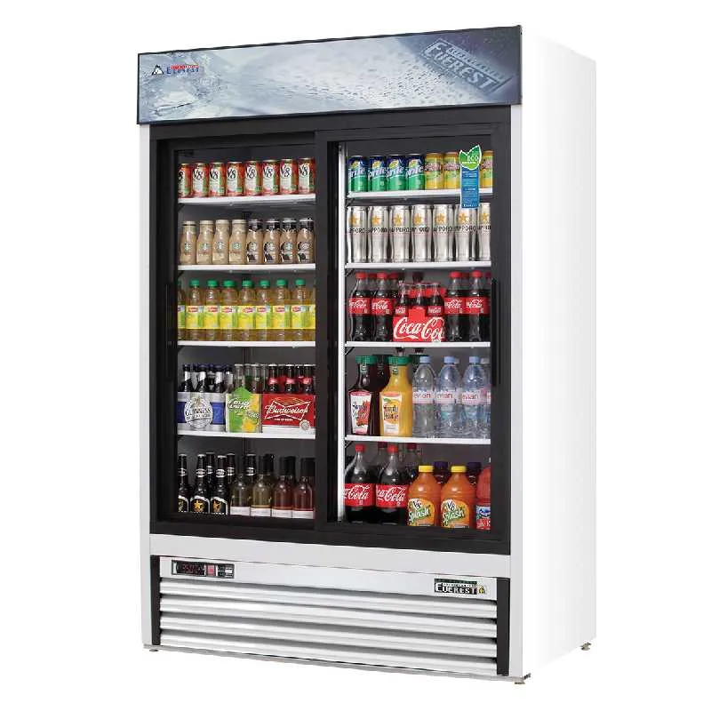 Everest - EMGR48, Commercial 53" 2 Sliding Glass Door Merchandiser Refrigerator 48 cu.ft.