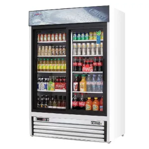 Everest - EMGR48, Commercial 53" 2 Sliding Glass Door Merchandiser Refrigerator 48 cu.ft.