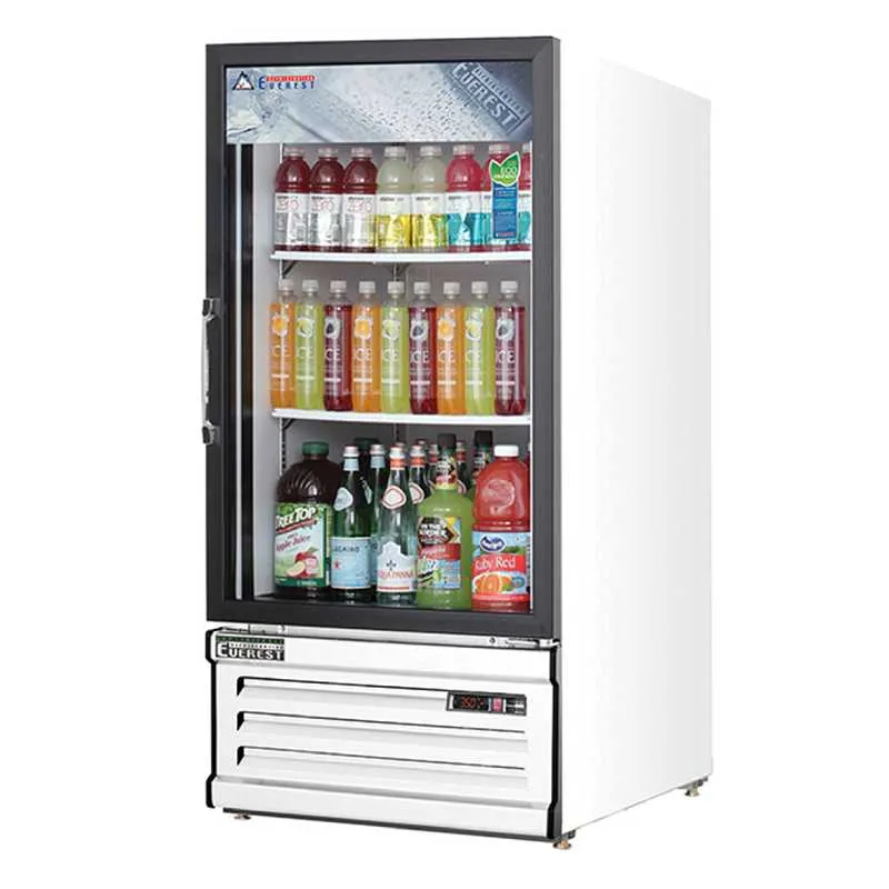 Everest - EMGR8, Commercial 24" 1 Swing Glass Door Merchandiser Refrigerator 8 cu. ft.