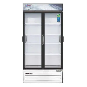Everest - EMSGR33C, Commercial 39" 2 Swing Glass Door Chromatography Merchandiser Refrigerator 36 cu.ct.