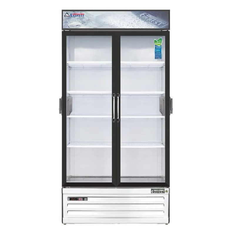 Everest - EMSGR33C, Commercial 39" 2 Swing Glass Door Chromatography Merchandiser Refrigerator 36 cu.ct.