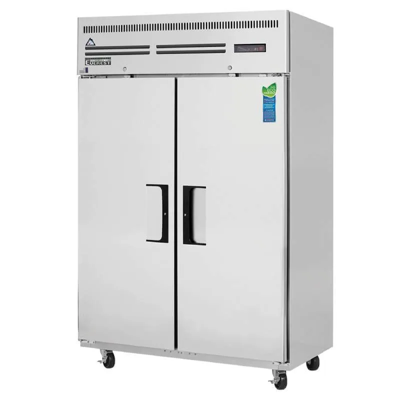 Everest - ESR2 Commercial 49" Two Solid Door Reach-In Refrigerator