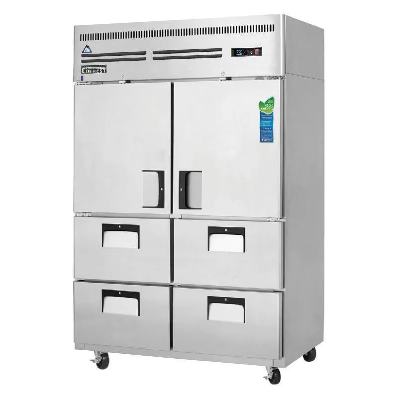 Everest - ESR2D4, Commercial 49" Two Solid Door Reach-In Refrigerator 48 cu.ft