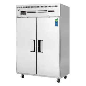 Everest - ESRF2A, Commercial 49" Two Solid Door Reach-In Refrigerator Freezer F 22 cu.ft. / R 22 cu.ft.