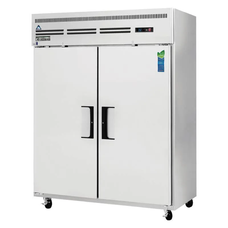 Everest - ESWR2, Commercial 59" Two Solid Door Reach-In Refrigerator
