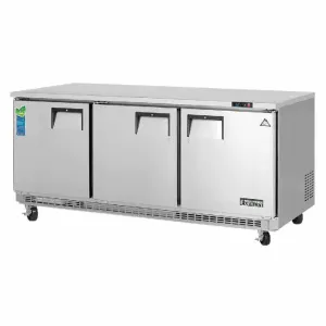 Everest - ETBF3, Commercial 71" Undercounter Worktop Freezer 22cu.ft. NSF