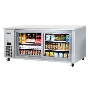 Everest - ETGWR2, Commercial 71" Undercounter Worktop Refrigerator